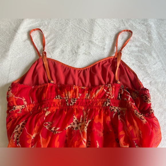 Y2K Victoria’s Secret very sexy lingerie gown red animal print mesh cami slip Lg - Picture 5 of 10